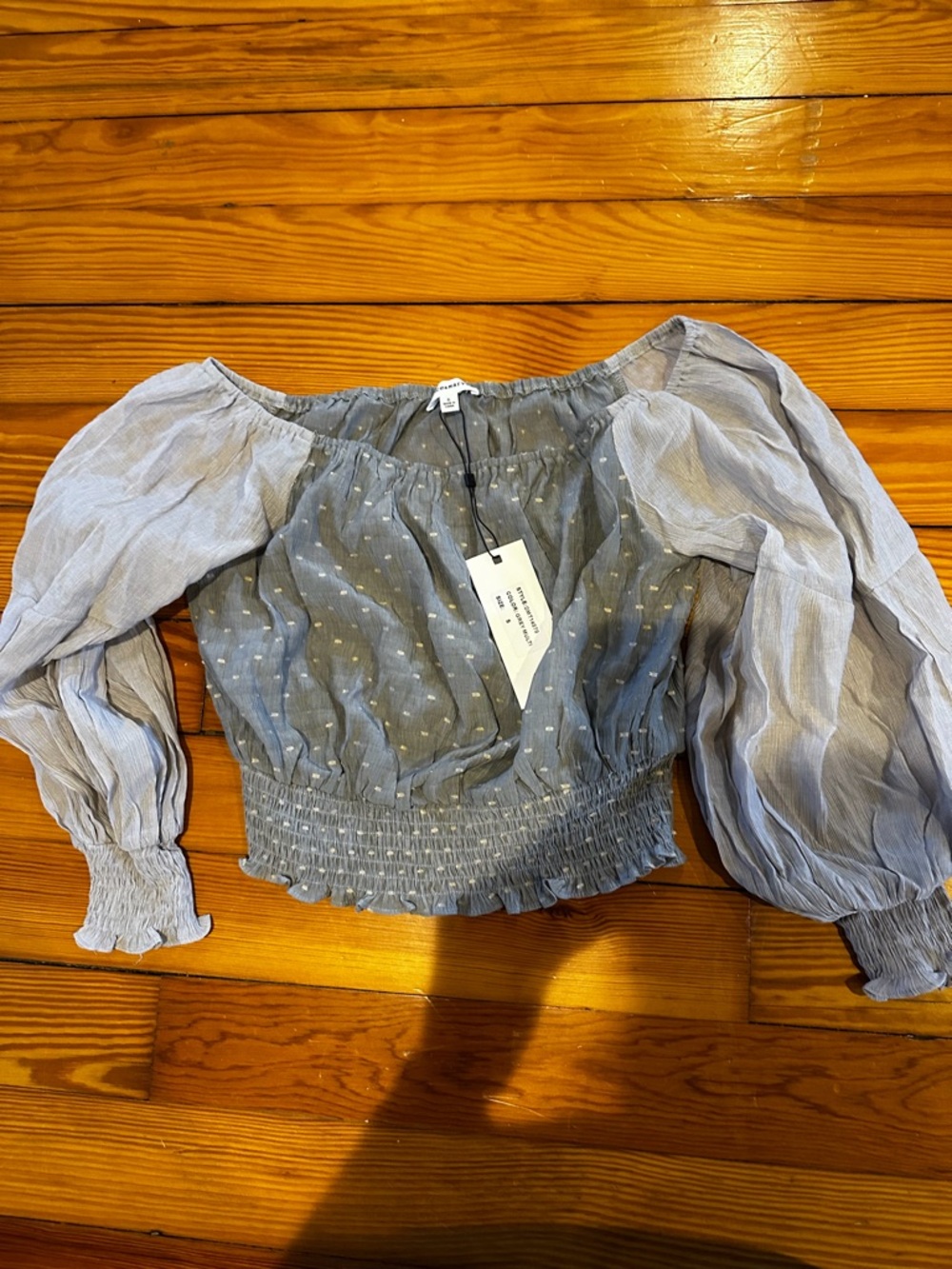 Dance & Marvel Light Gray Blouse - Picture 2 of 4